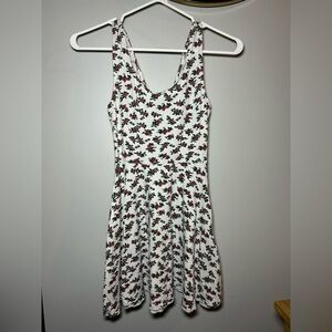 La Hearts White and Red Floral Mini Dress